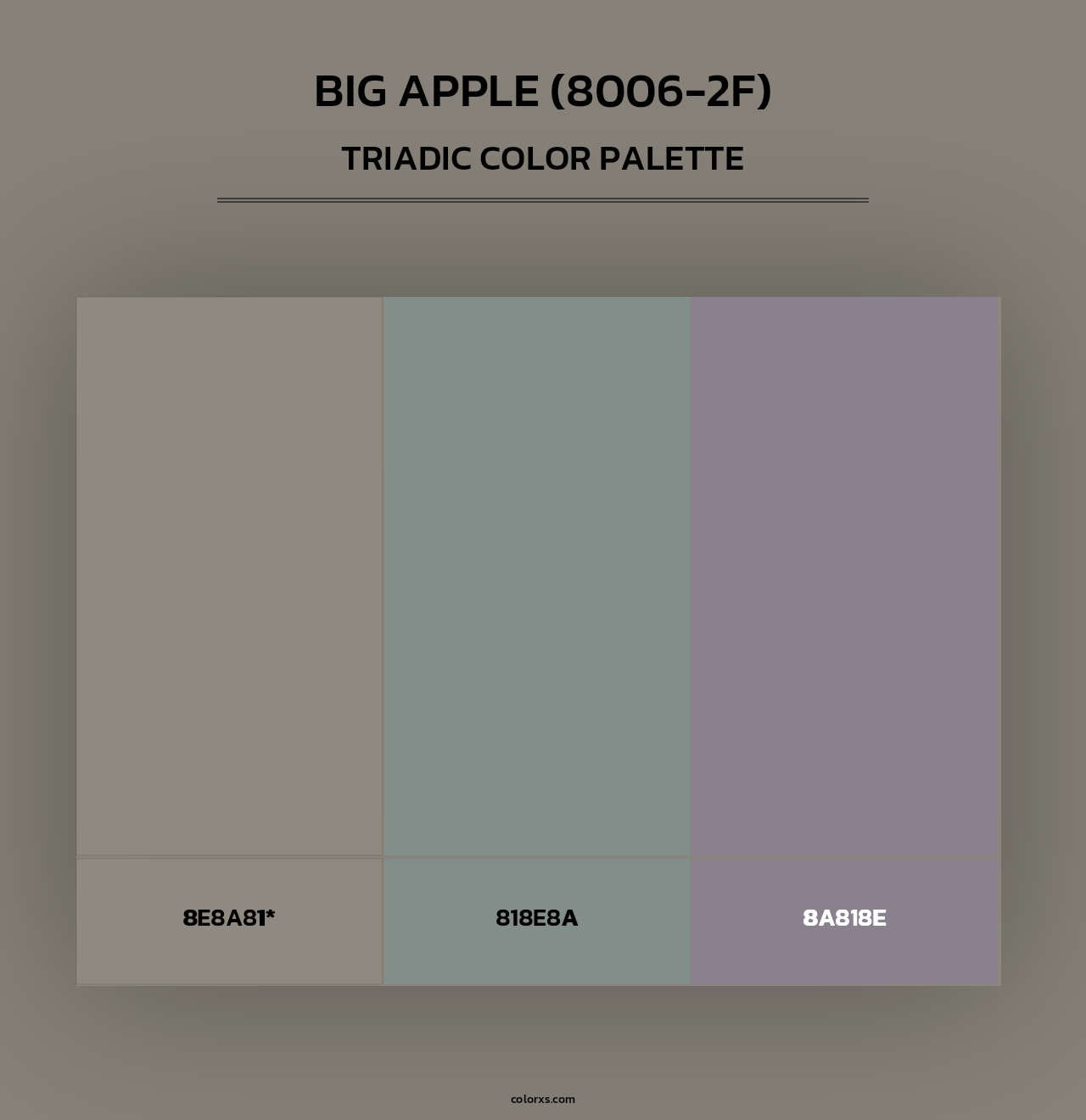 Big Apple (8006-2F) - Triadic Color Palette