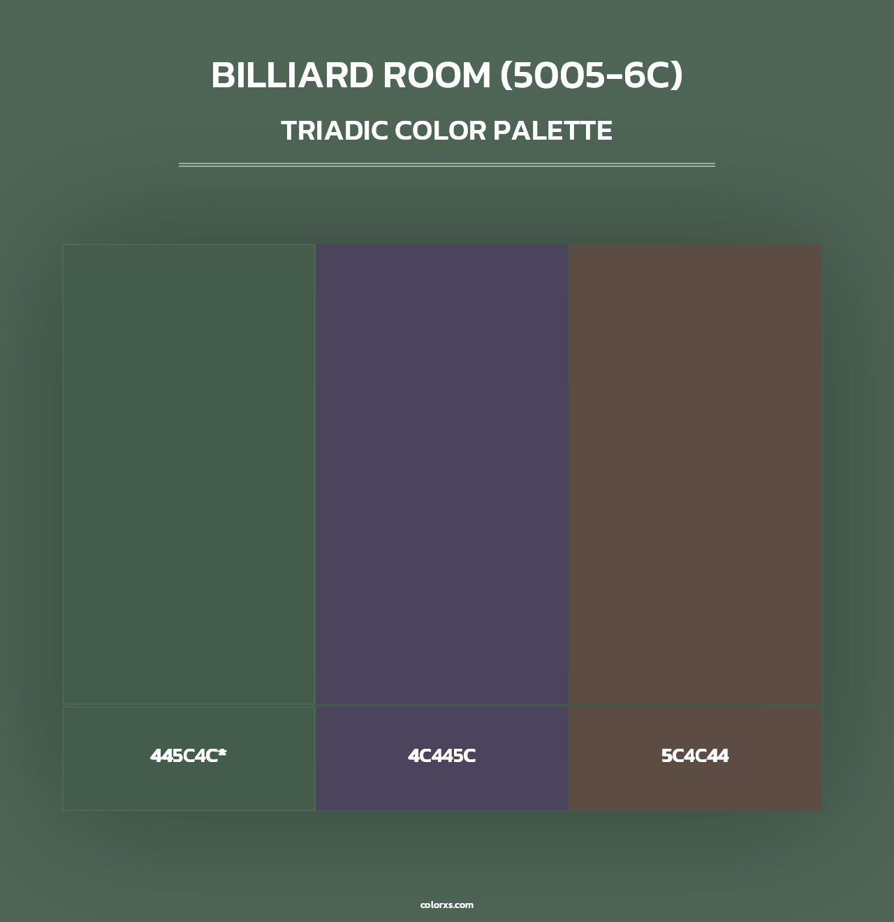 Billiard Room (5005-6C) - Triadic Color Palette