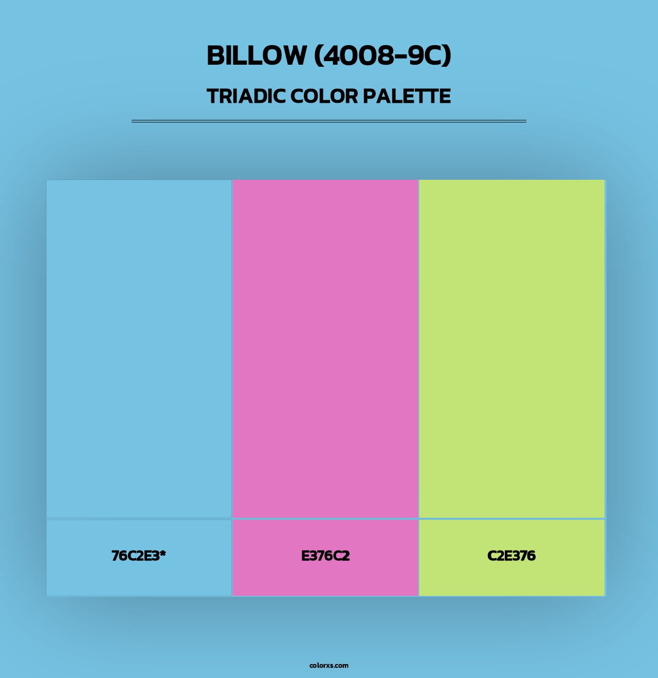 Billow (4008-9C) - Triadic Color Palette