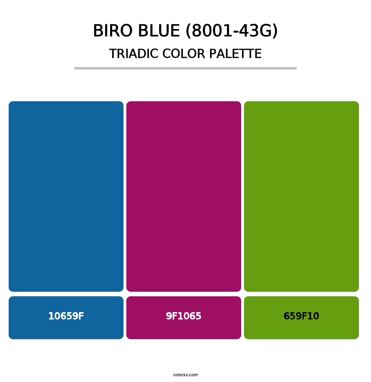 Biro Blue (8001-43G) - Triadic Color Palette