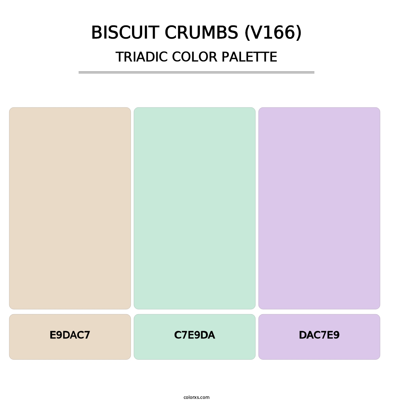 Biscuit Crumbs (V166) - Triadic Color Palette