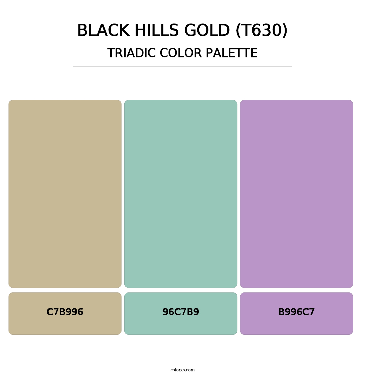 Black Hills Gold (T630) - Triadic Color Palette