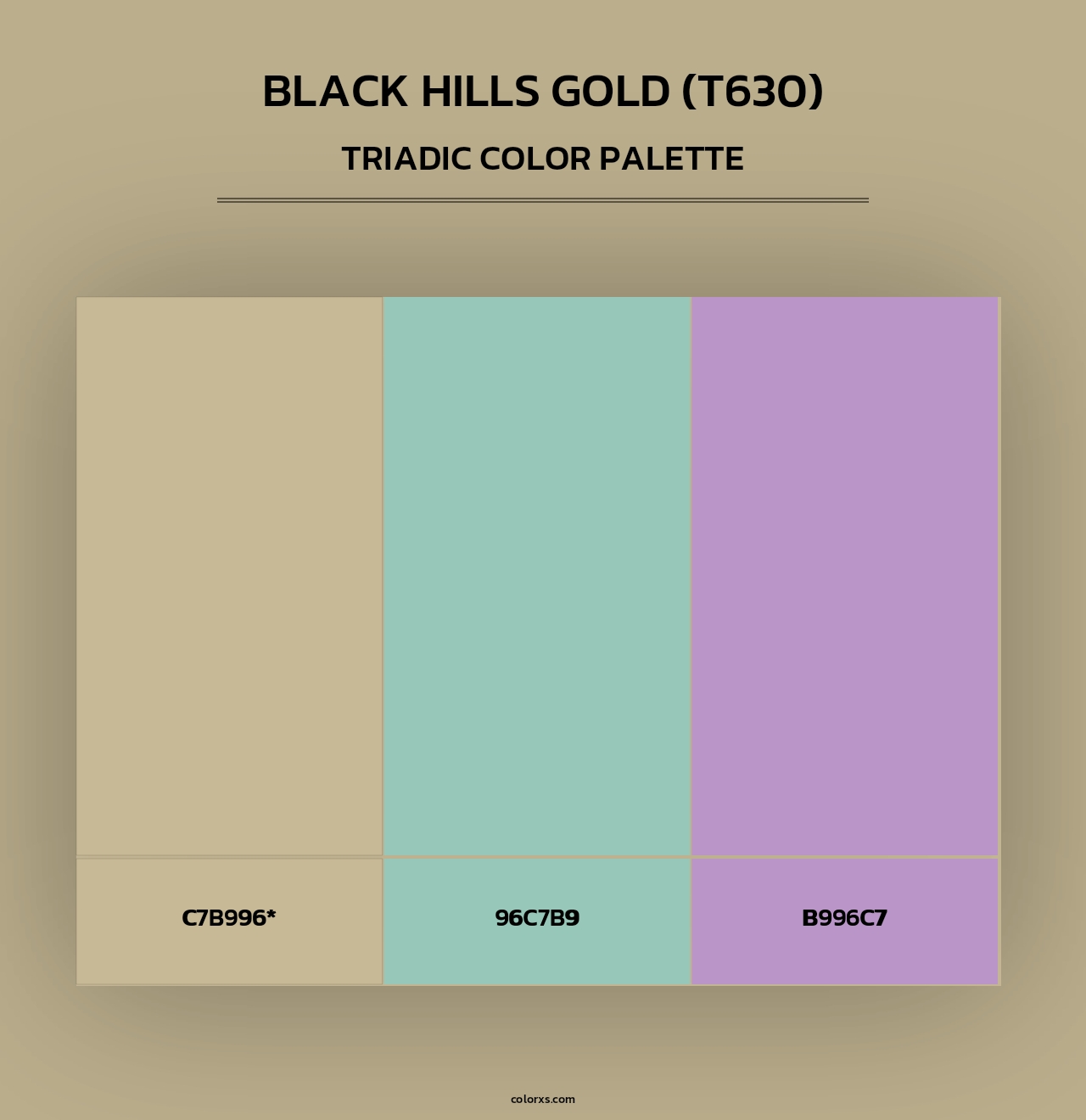 Black Hills Gold (T630) - Triadic Color Palette