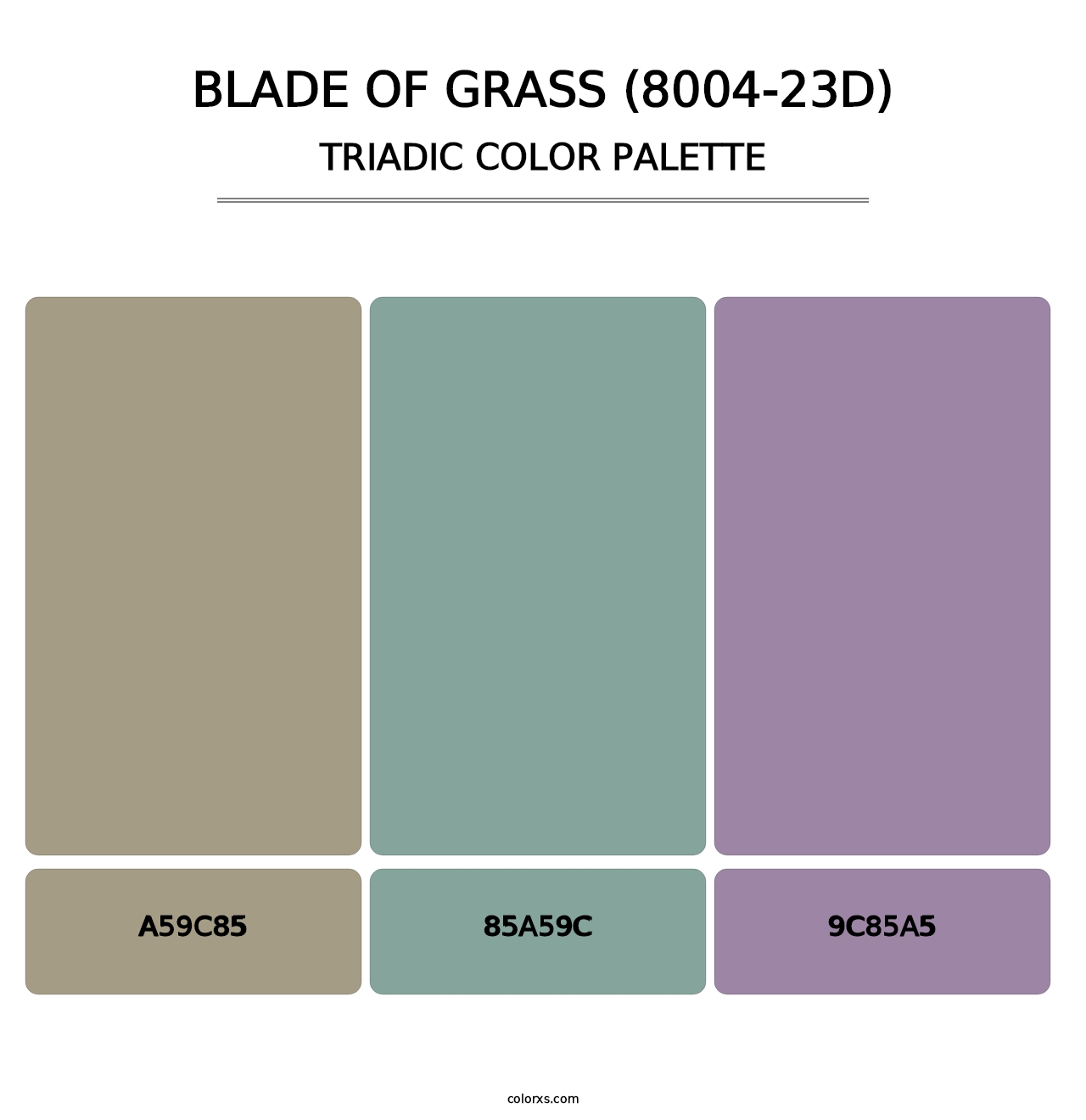 Blade of Grass (8004-23D) - Triadic Color Palette