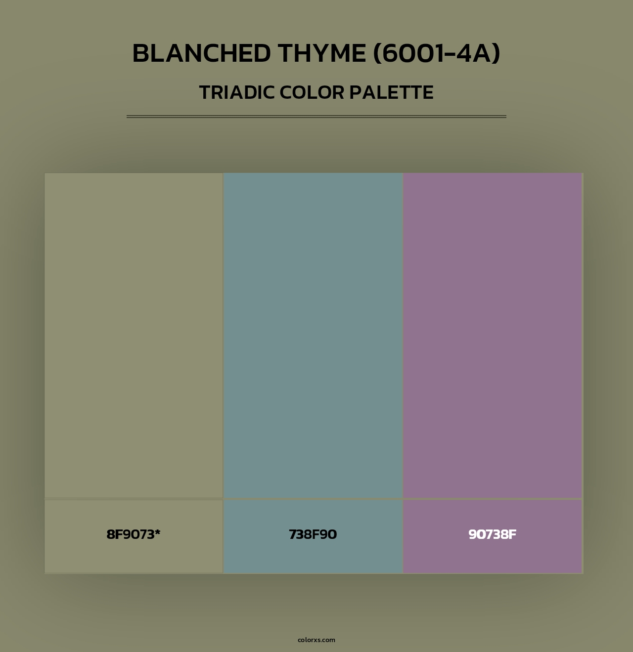 Blanched Thyme (6001-4A) - Triadic Color Palette