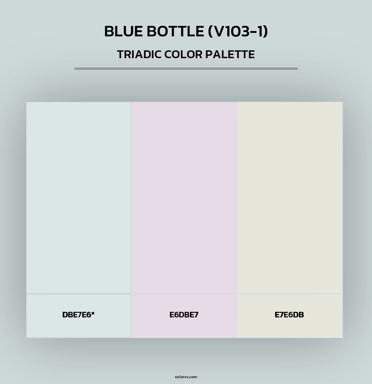 Blue Bottle (V103-1) - Triadic Color Palette