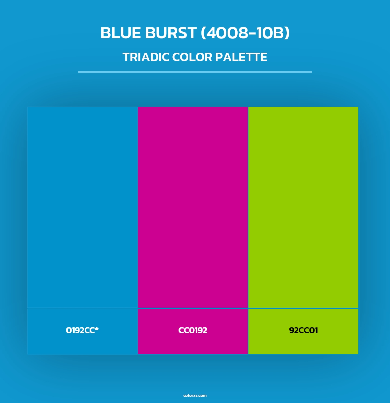 Blue Burst (4008-10B) - Triadic Color Palette