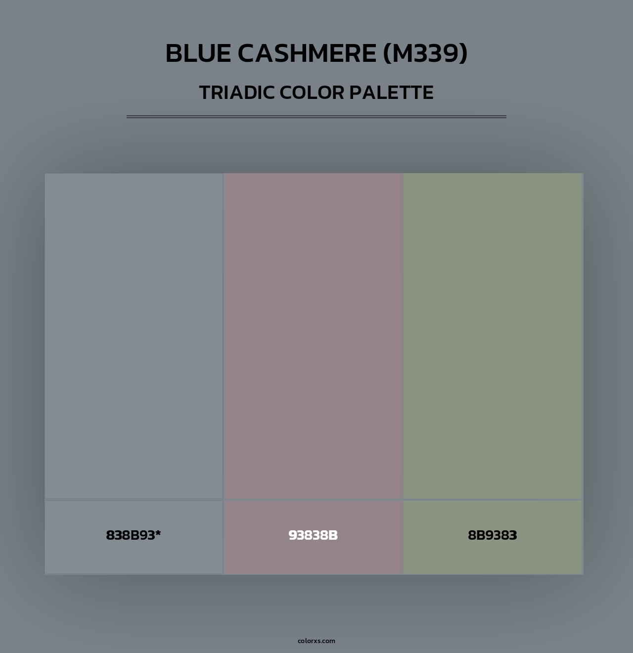 Blue Cashmere (M339) - Triadic Color Palette