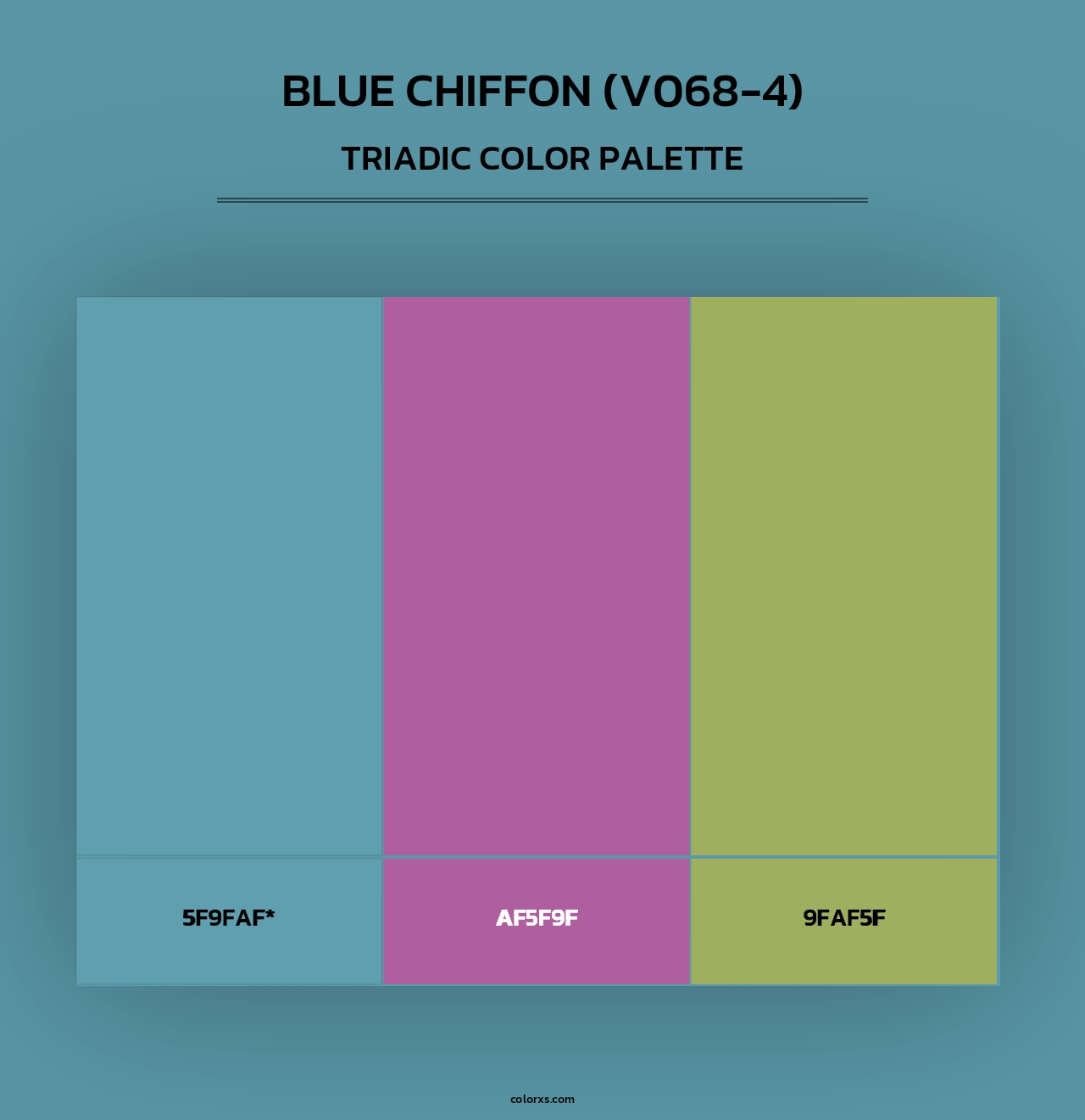 Blue Chiffon (V068-4) - Triadic Color Palette