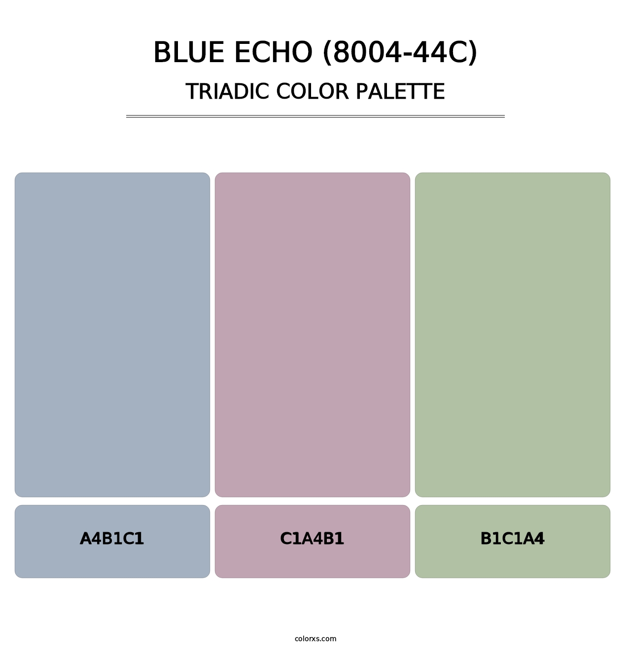 Blue Echo (8004-44C) - Triadic Color Palette