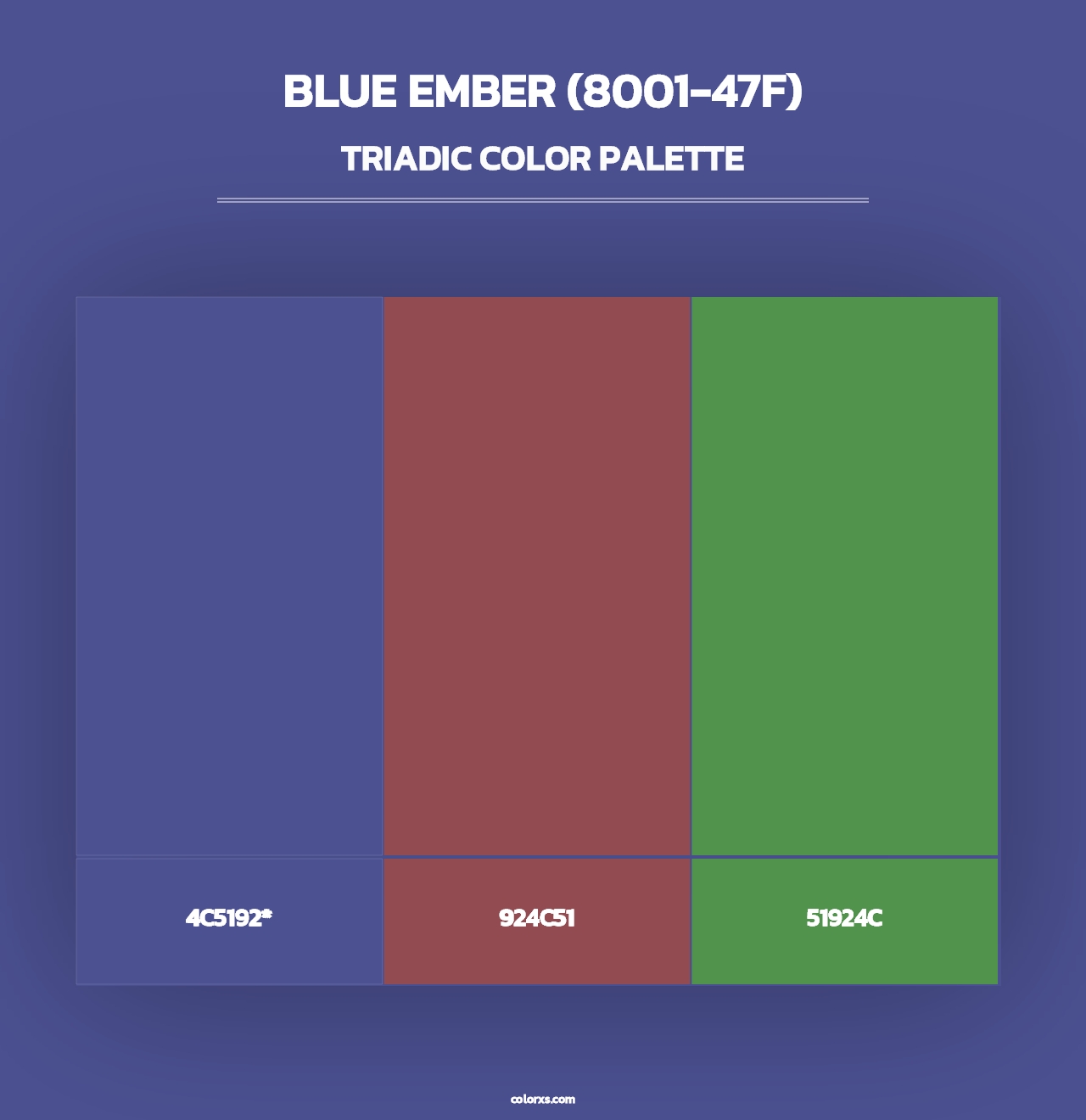 Blue Ember (8001-47F) - Triadic Color Palette