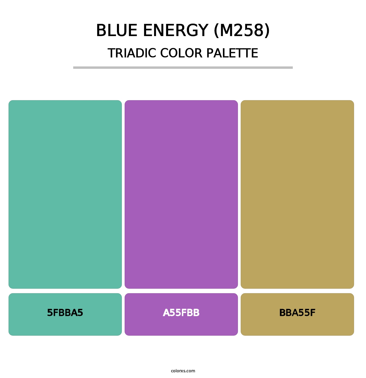 Blue Energy (M258) - Triadic Color Palette