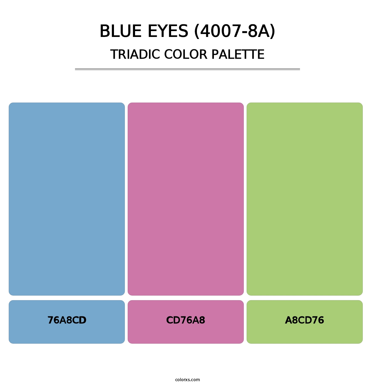 Blue Eyes (4007-8A) - Triadic Color Palette