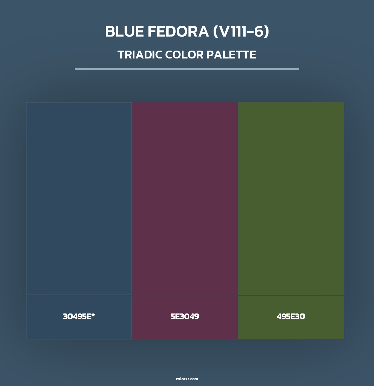 Blue Fedora (V111-6) - Triadic Color Palette