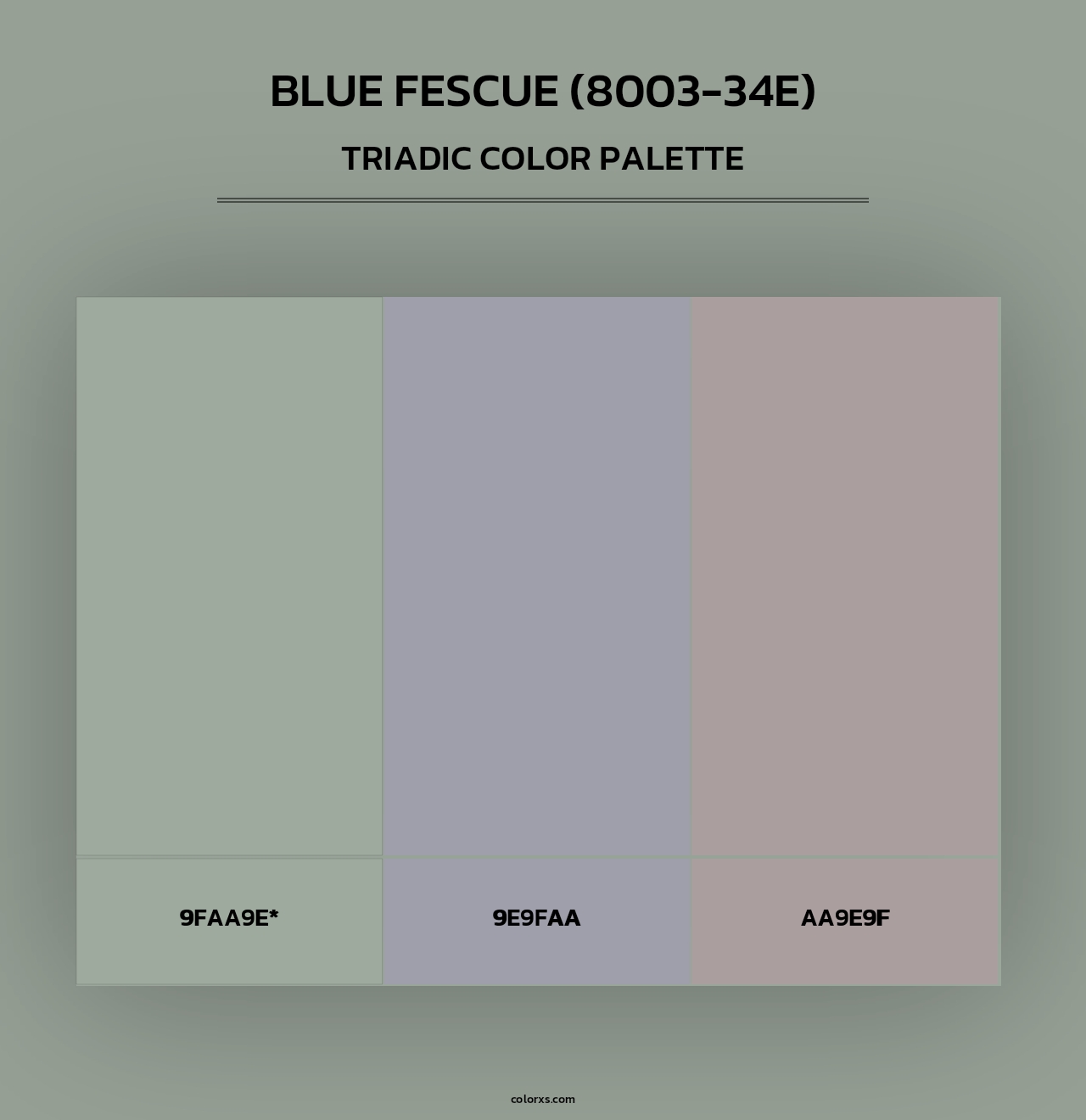 Blue Fescue (8003-34E) - Triadic Color Palette