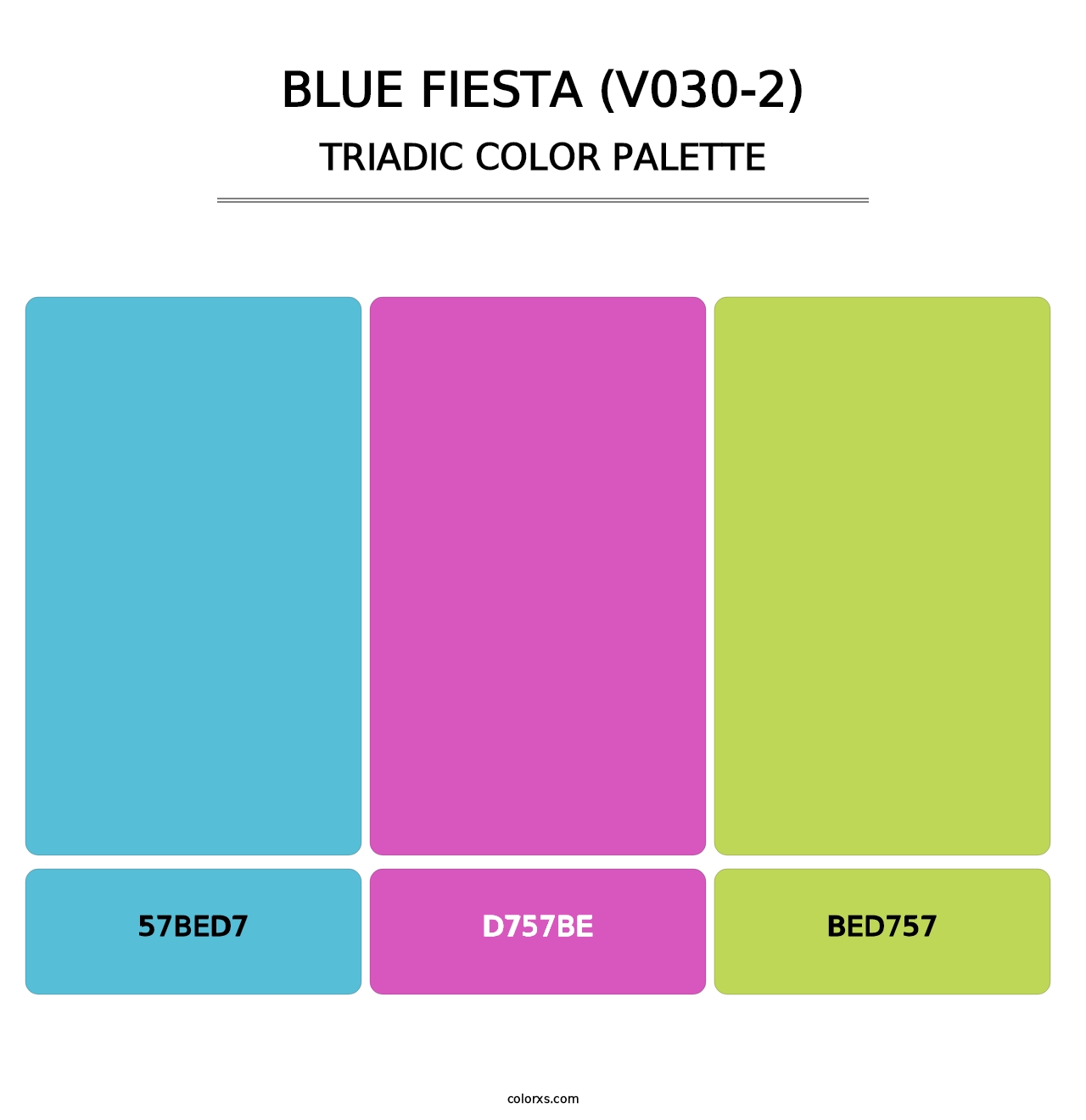 Blue Fiesta (V030-2) - Triadic Color Palette