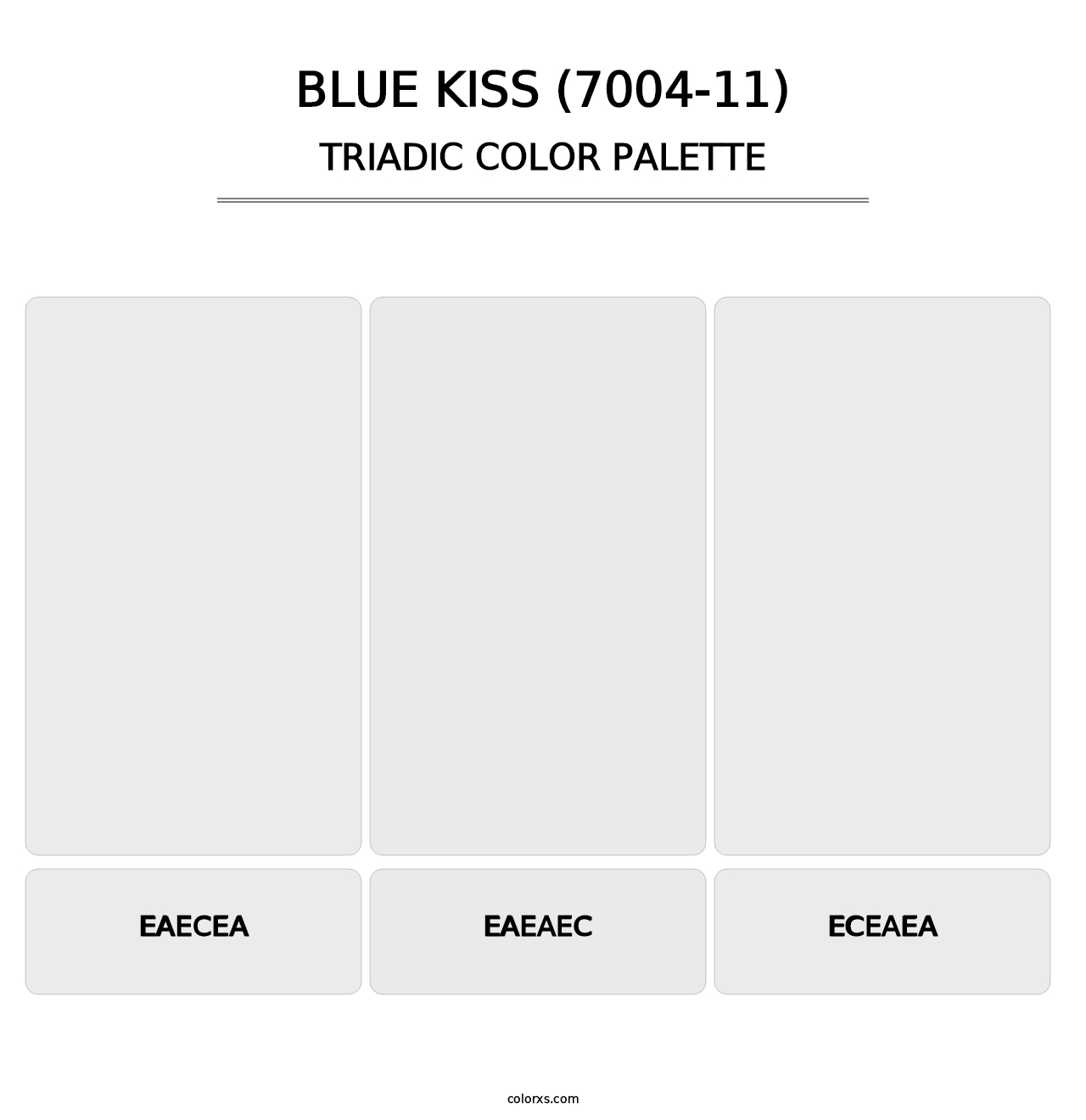 Blue Kiss (7004-11) - Triadic Color Palette