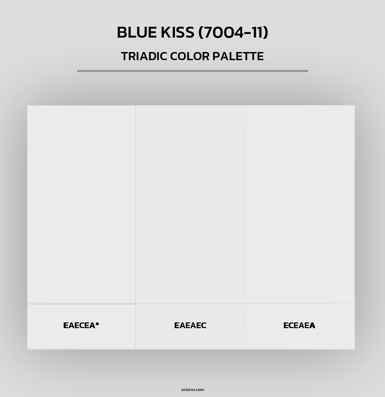 Blue Kiss (7004-11) - Triadic Color Palette