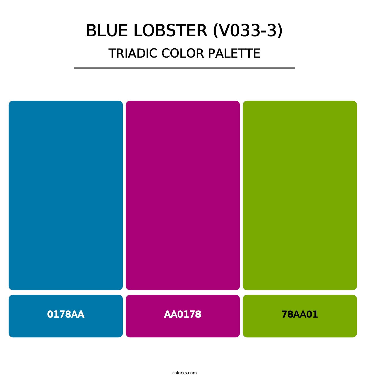 Blue Lobster (V033-3) - Triadic Color Palette