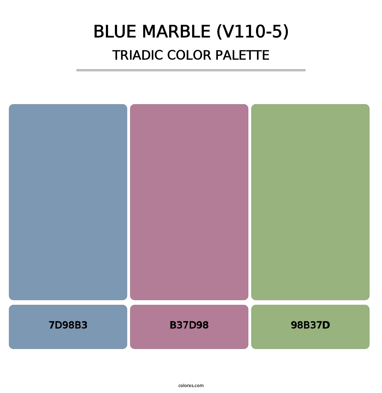 Blue Marble (V110-5) - Triadic Color Palette