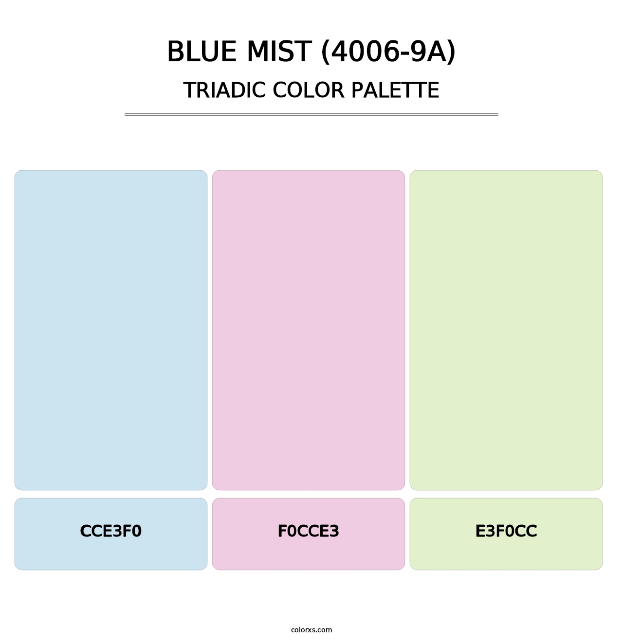Blue Mist (4006-9A) - Triadic Color Palette