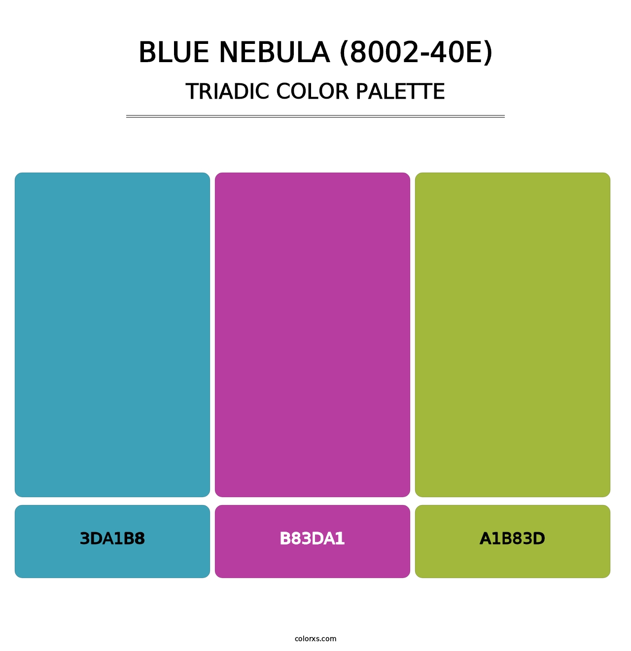Blue Nebula (8002-40E) - Triadic Color Palette