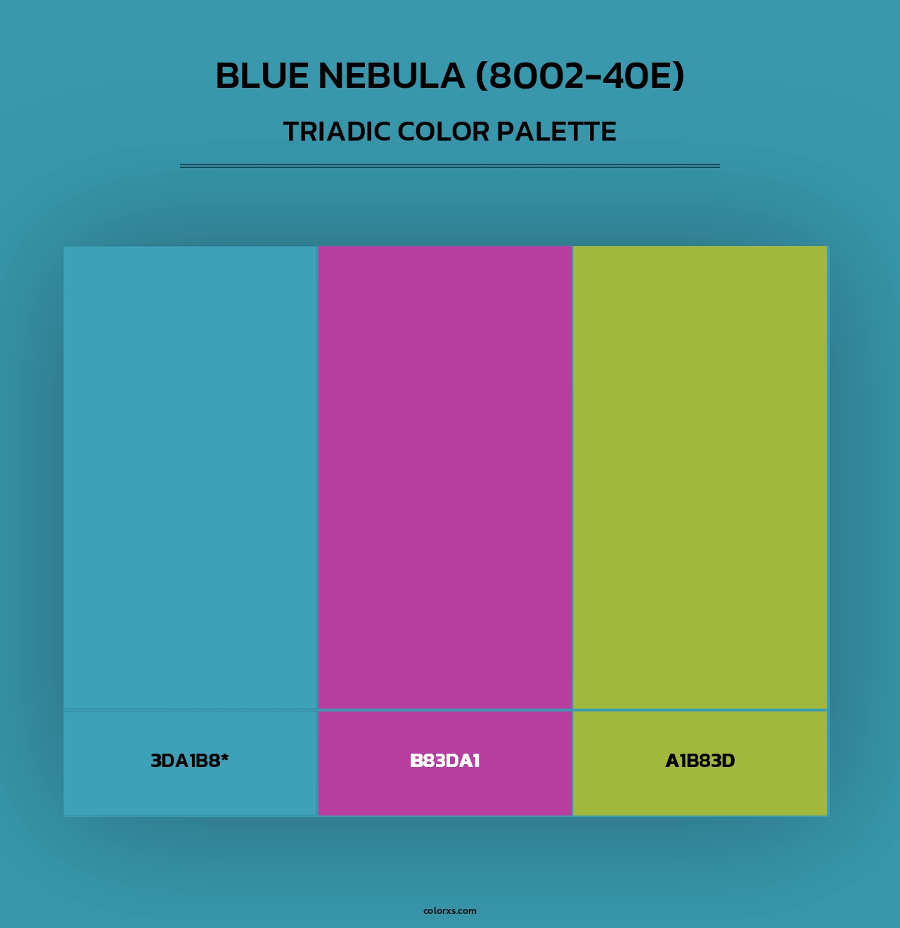 Blue Nebula (8002-40E) - Triadic Color Palette