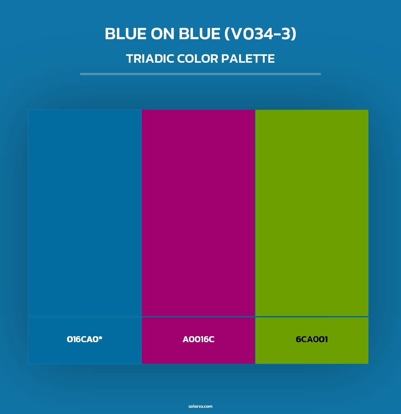 Blue on Blue (V034-3) - Triadic Color Palette