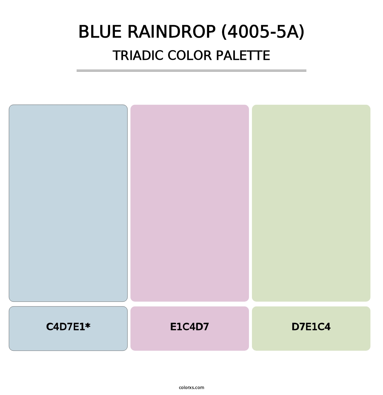 Blue Raindrop (4005-5A) - Triadic Color Palette