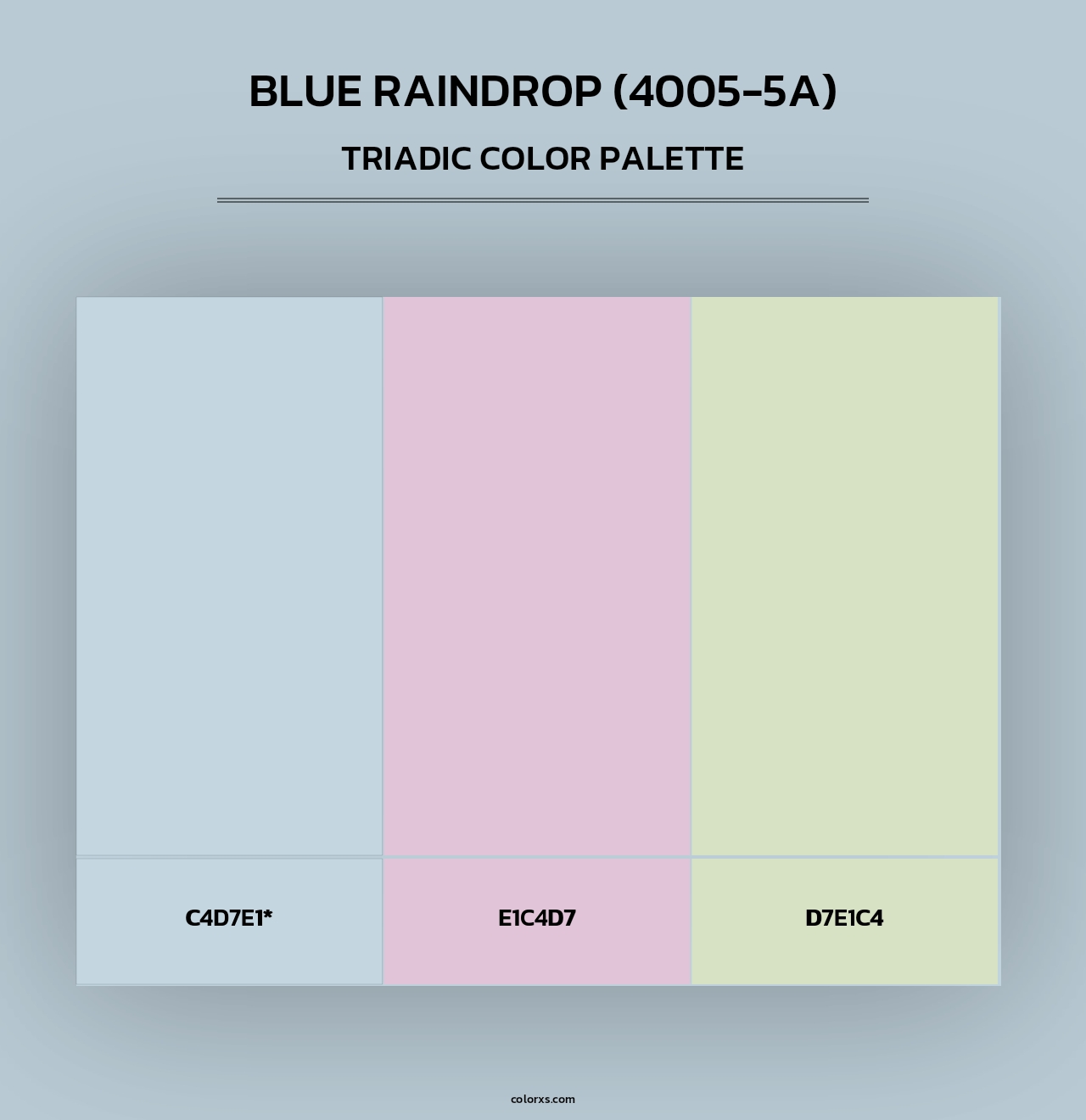 Blue Raindrop (4005-5A) - Triadic Color Palette