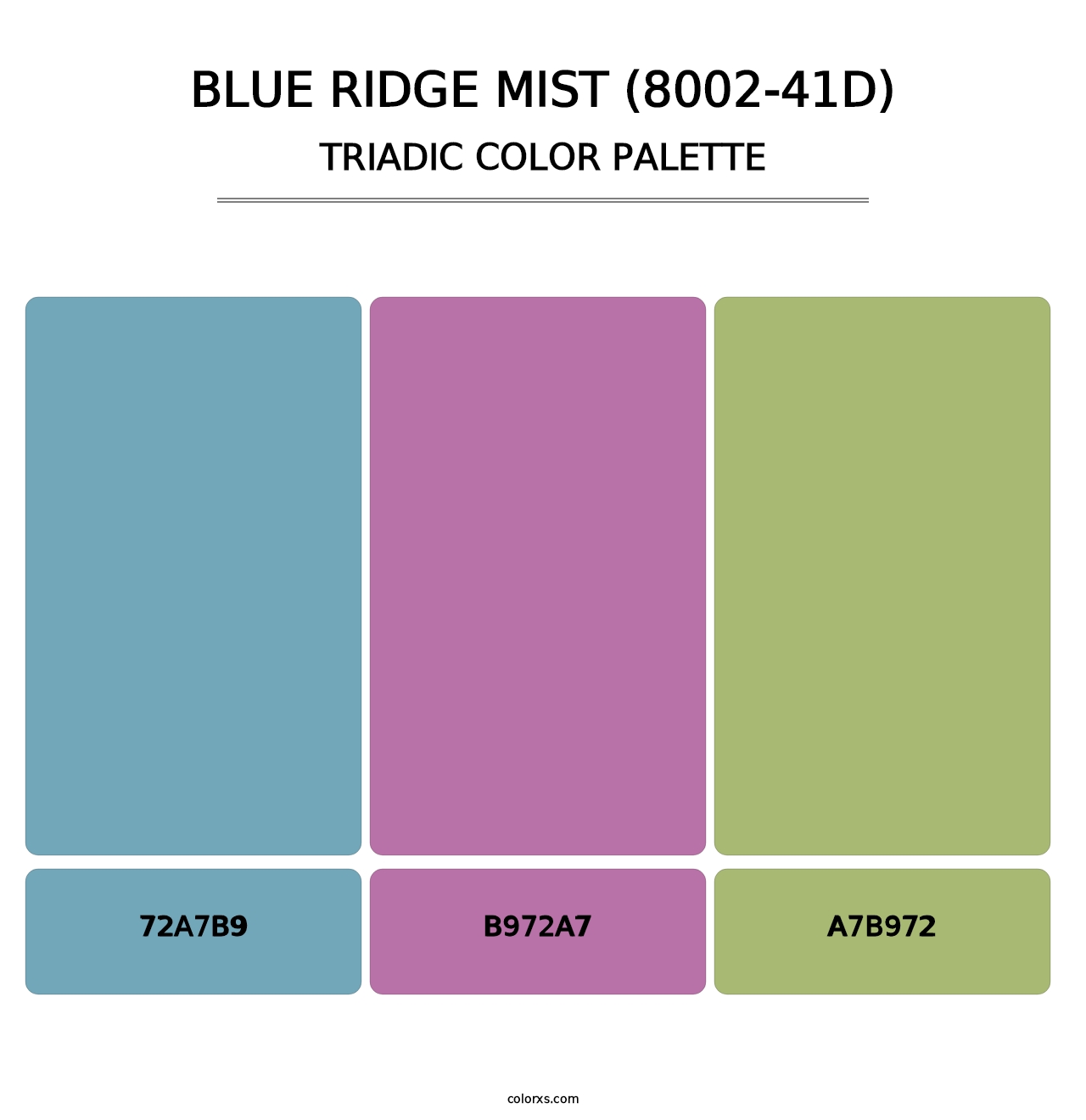 Blue Ridge Mist (8002-41D) - Triadic Color Palette