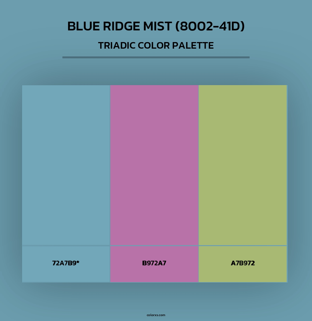 Blue Ridge Mist (8002-41D) - Triadic Color Palette