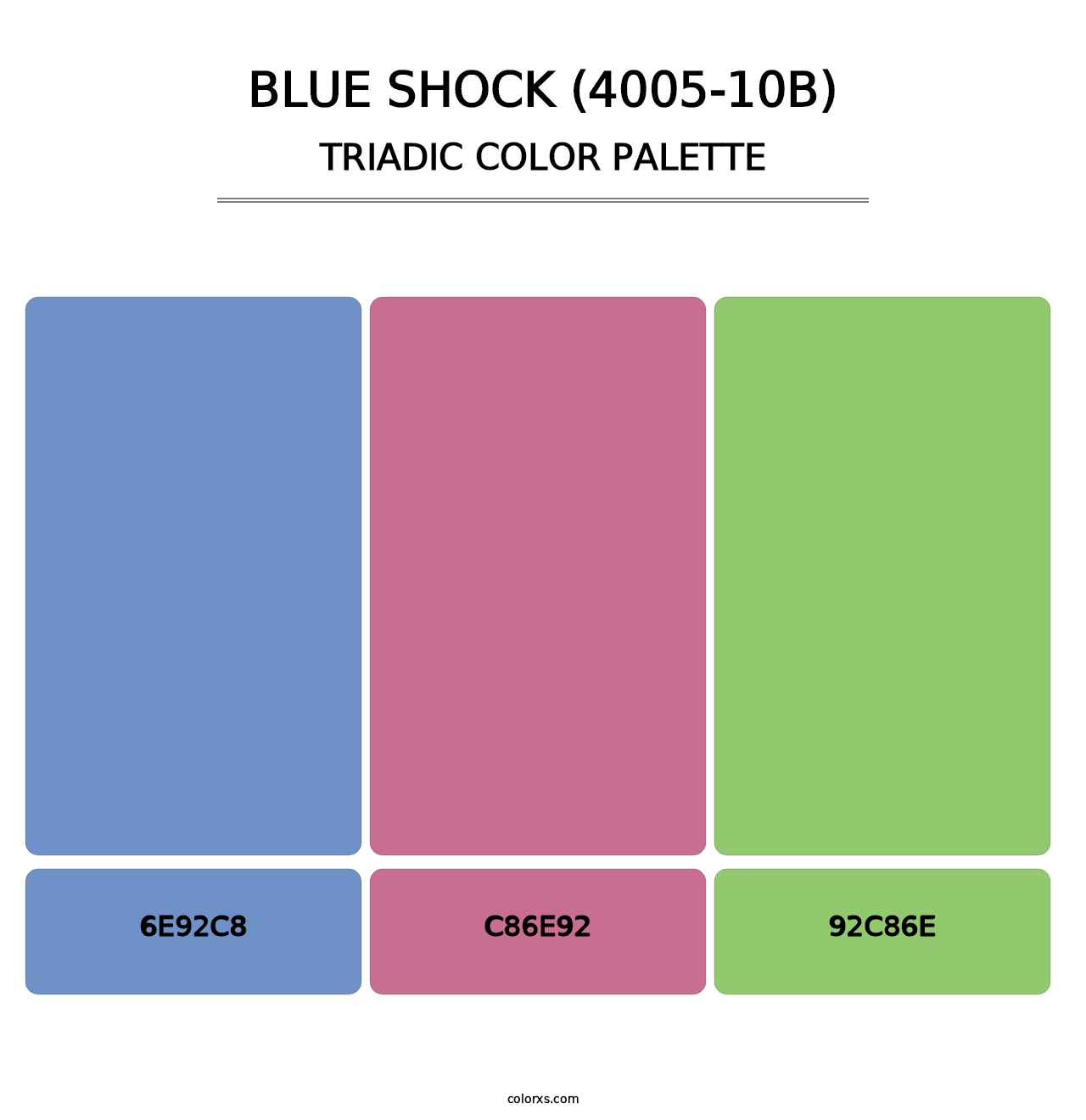 Blue Shock (4005-10B) - Triadic Color Palette