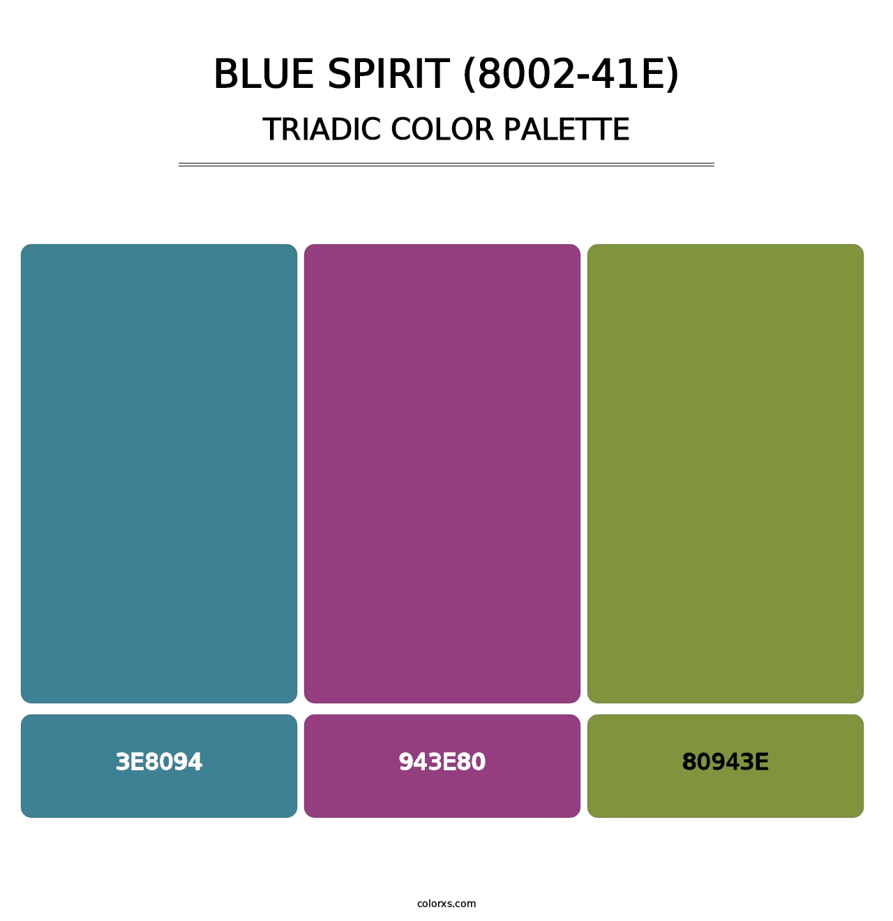 Blue Spirit (8002-41E) - Triadic Color Palette
