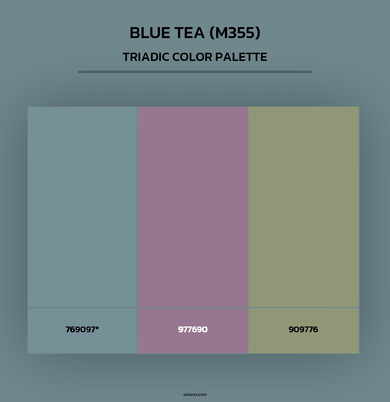 Blue Tea (M355) - Triadic Color Palette