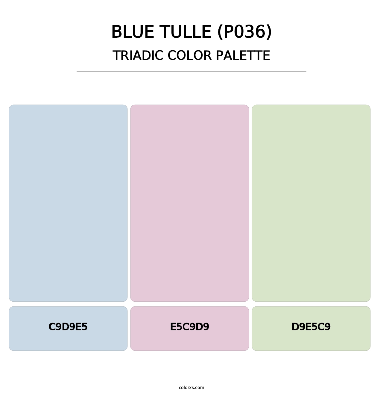 Blue Tulle (P036) - Triadic Color Palette