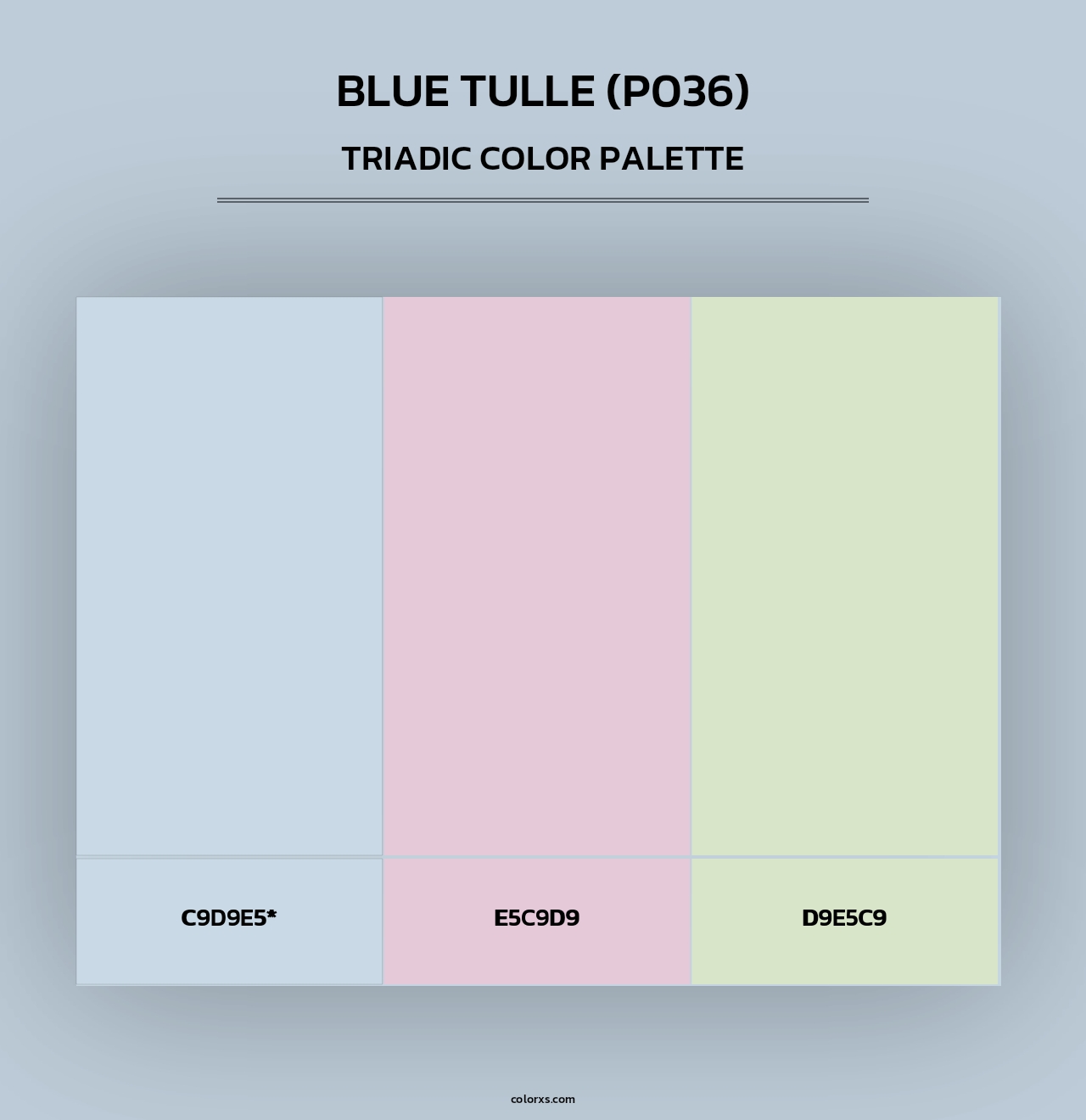 Blue Tulle (P036) - Triadic Color Palette