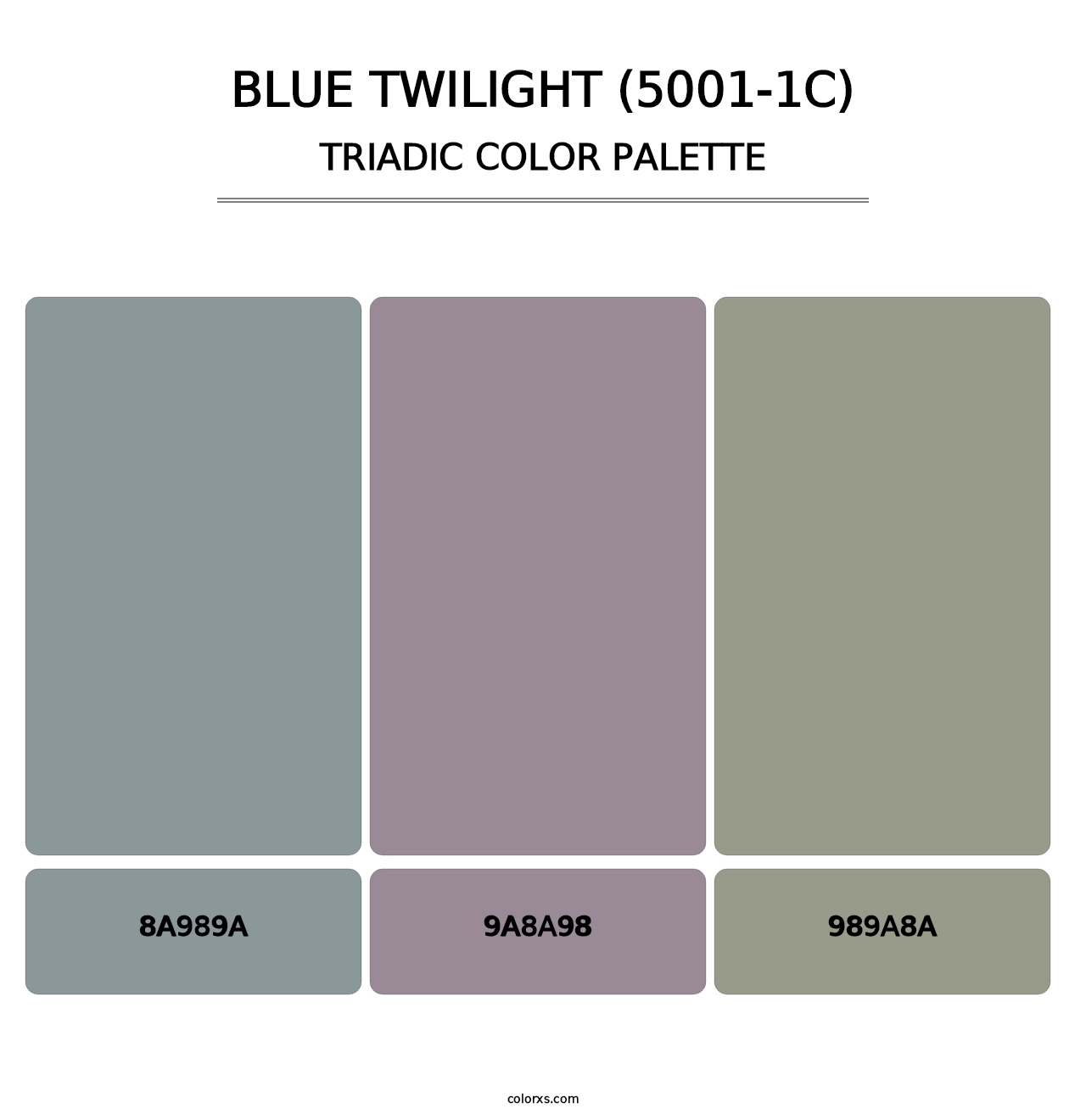 Blue Twilight (5001-1C) - Triadic Color Palette