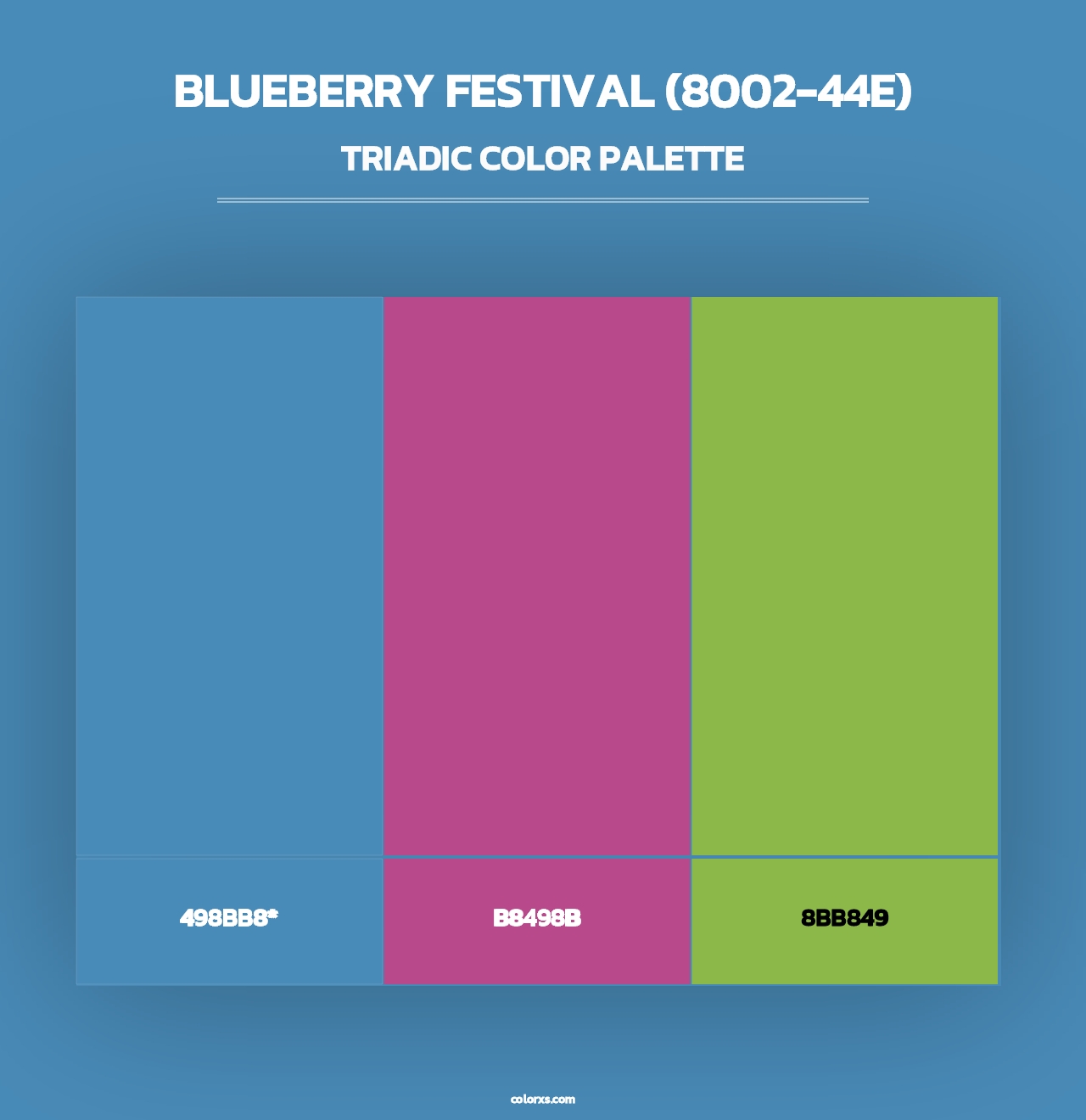 Blueberry Festival (8002-44E) - Triadic Color Palette