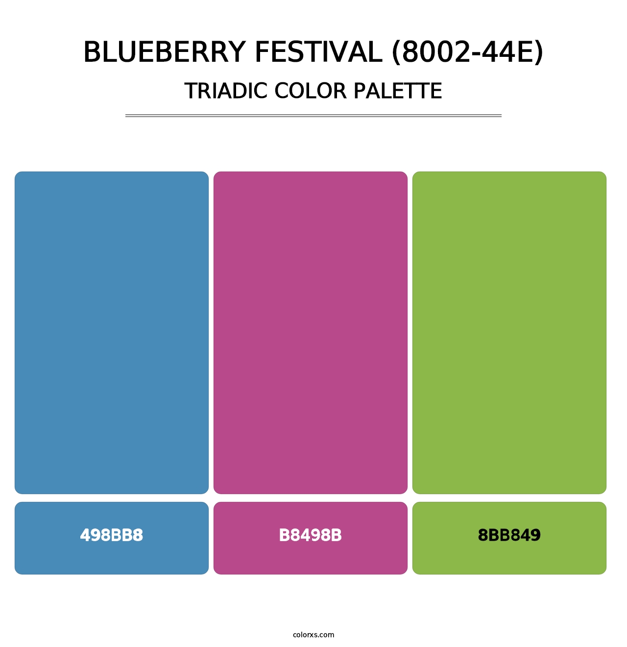 Blueberry Festival (8002-44E) - Triadic Color Palette