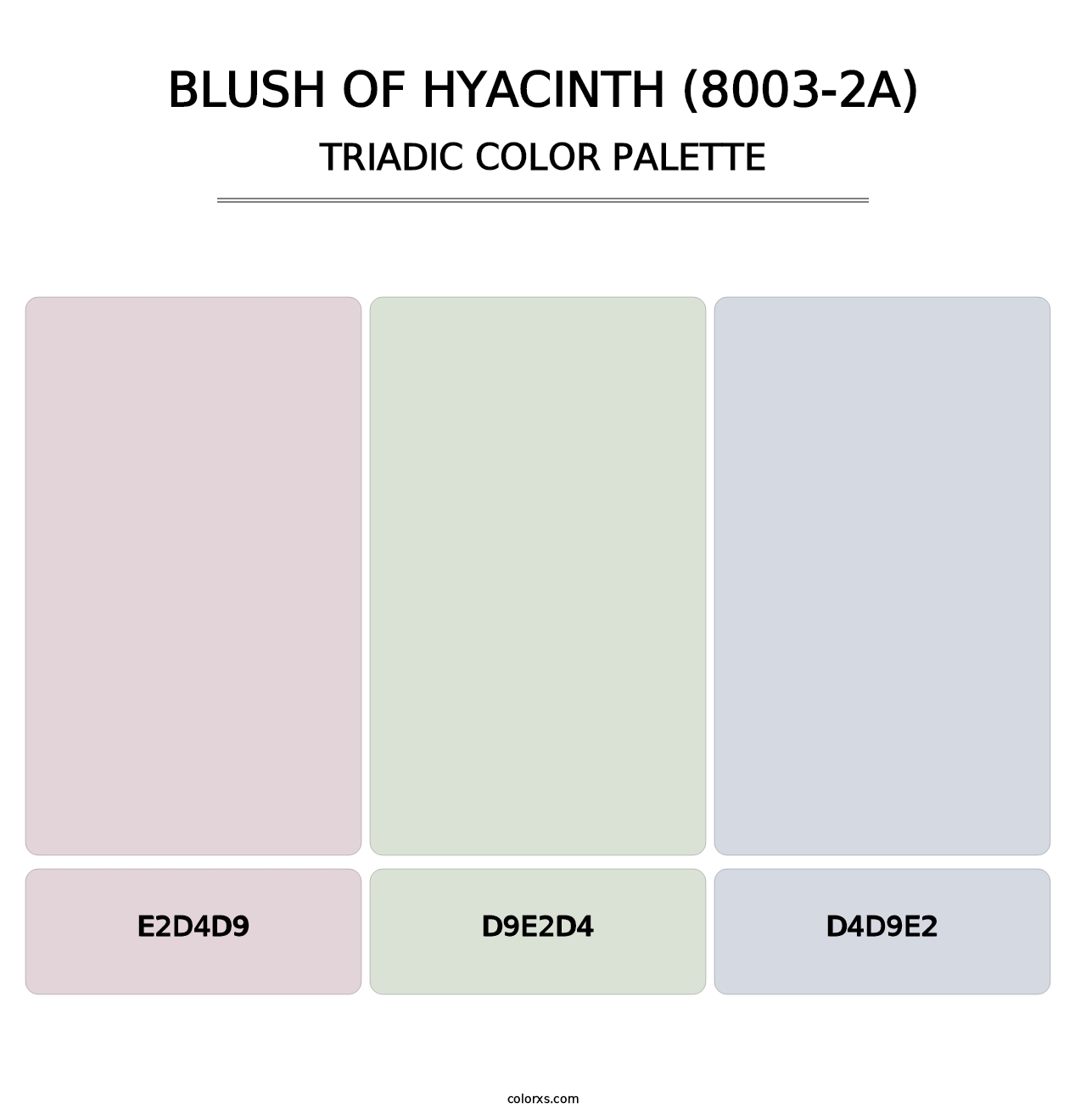 Blush of Hyacinth (8003-2A) - Triadic Color Palette