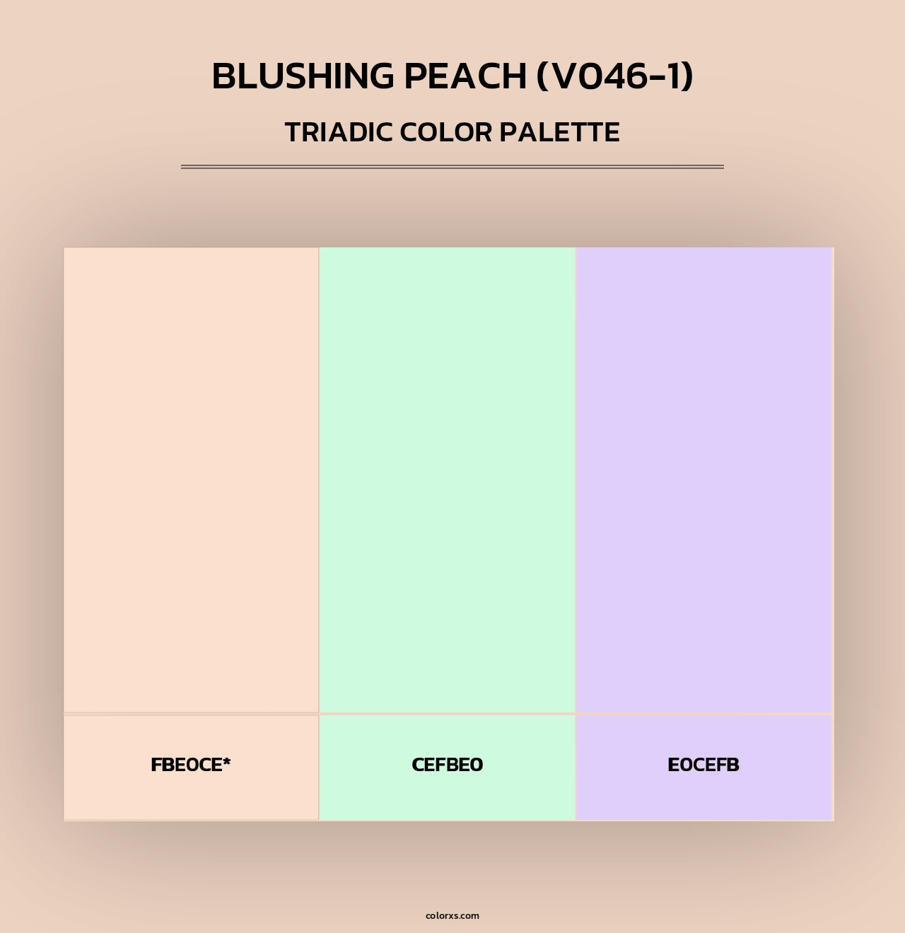 Blushing Peach (V046-1) - Triadic Color Palette
