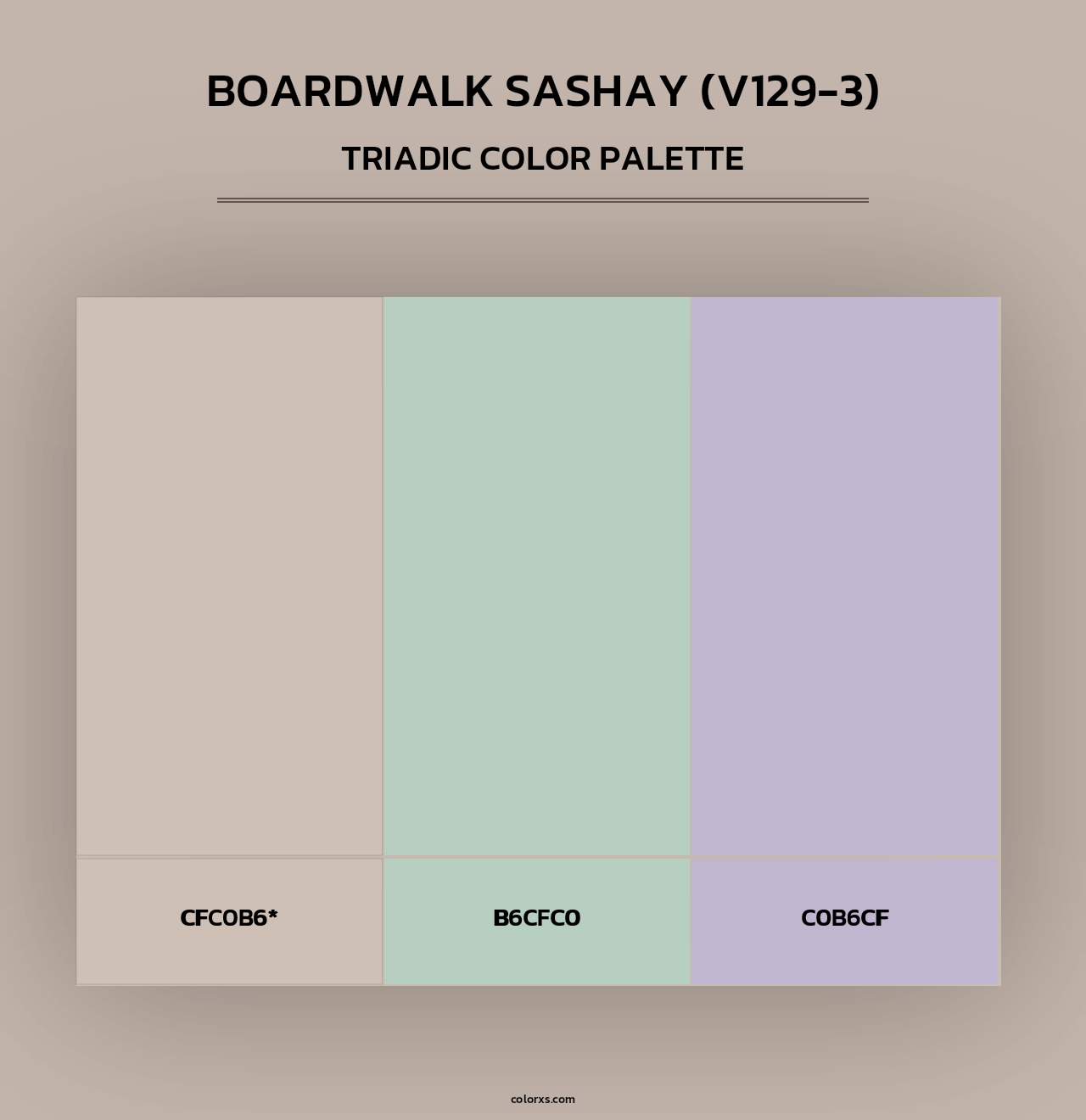Boardwalk Sashay (V129-3) - Triadic Color Palette