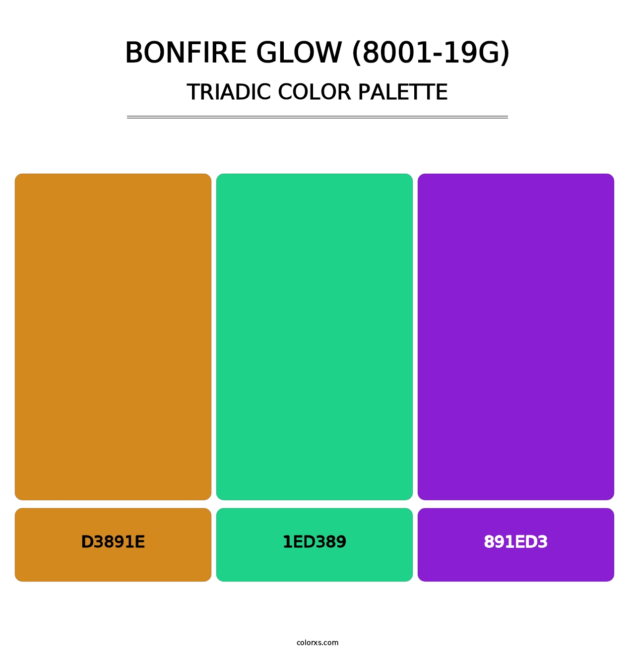 Bonfire Glow (8001-19G) - Triadic Color Palette