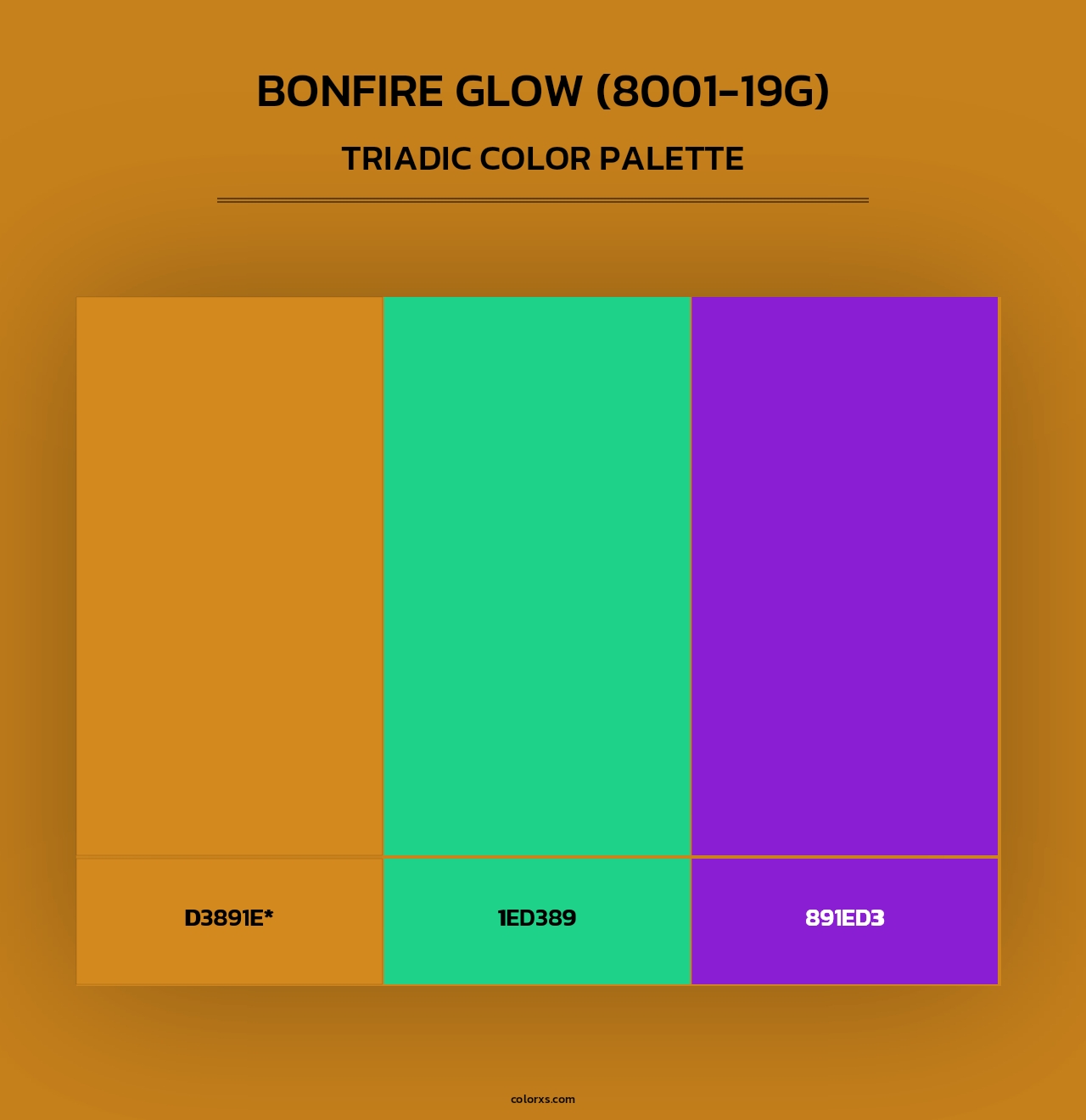 Bonfire Glow (8001-19G) - Triadic Color Palette