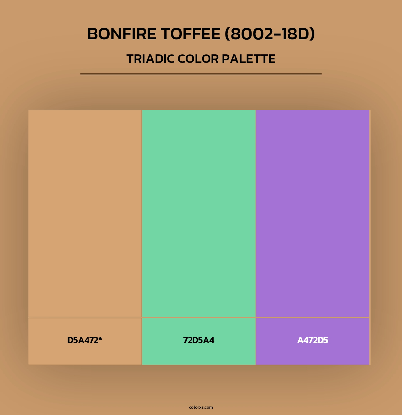 Bonfire Toffee (8002-18D) - Triadic Color Palette