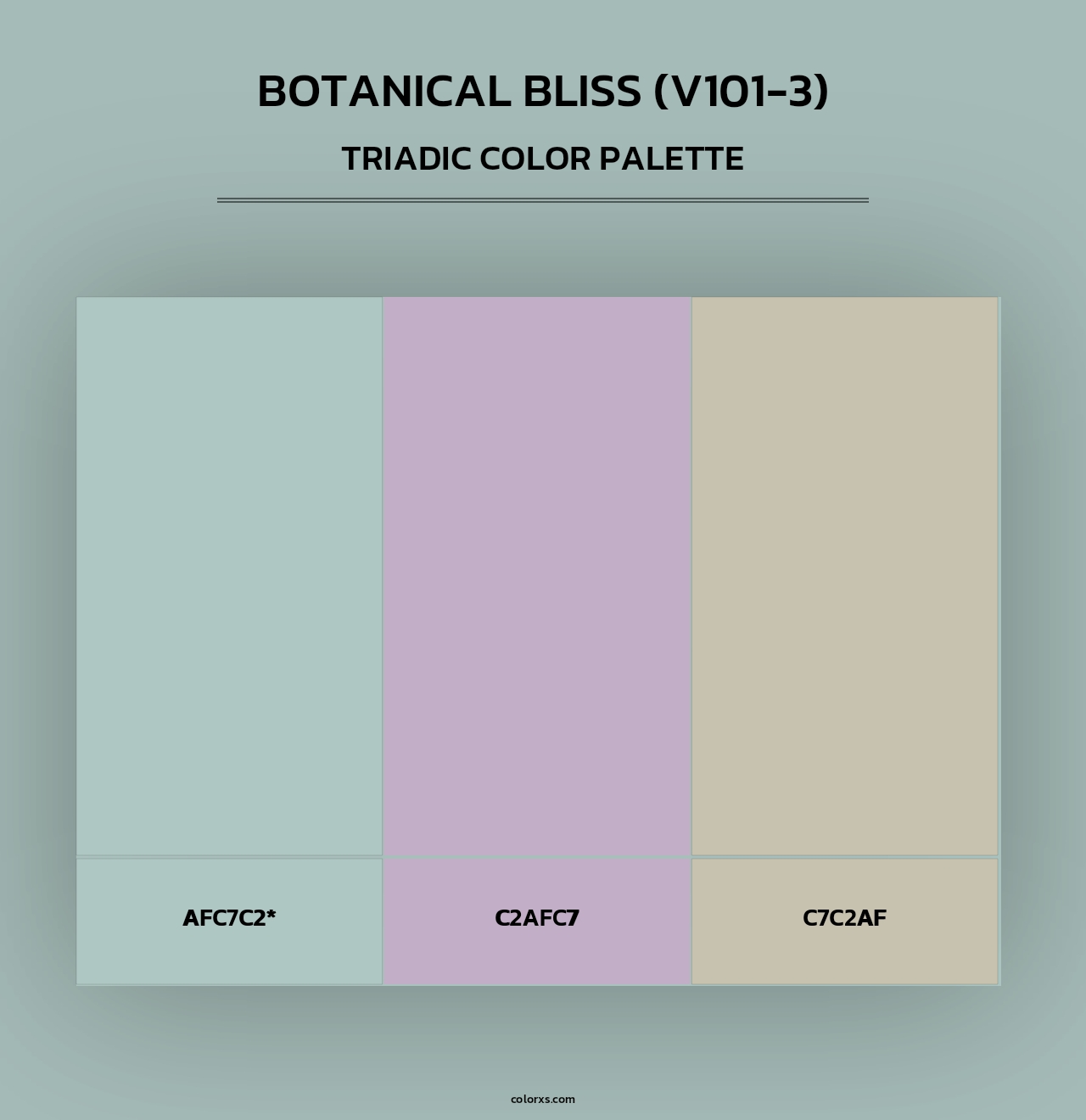 Botanical Bliss (V101-3) - Triadic Color Palette