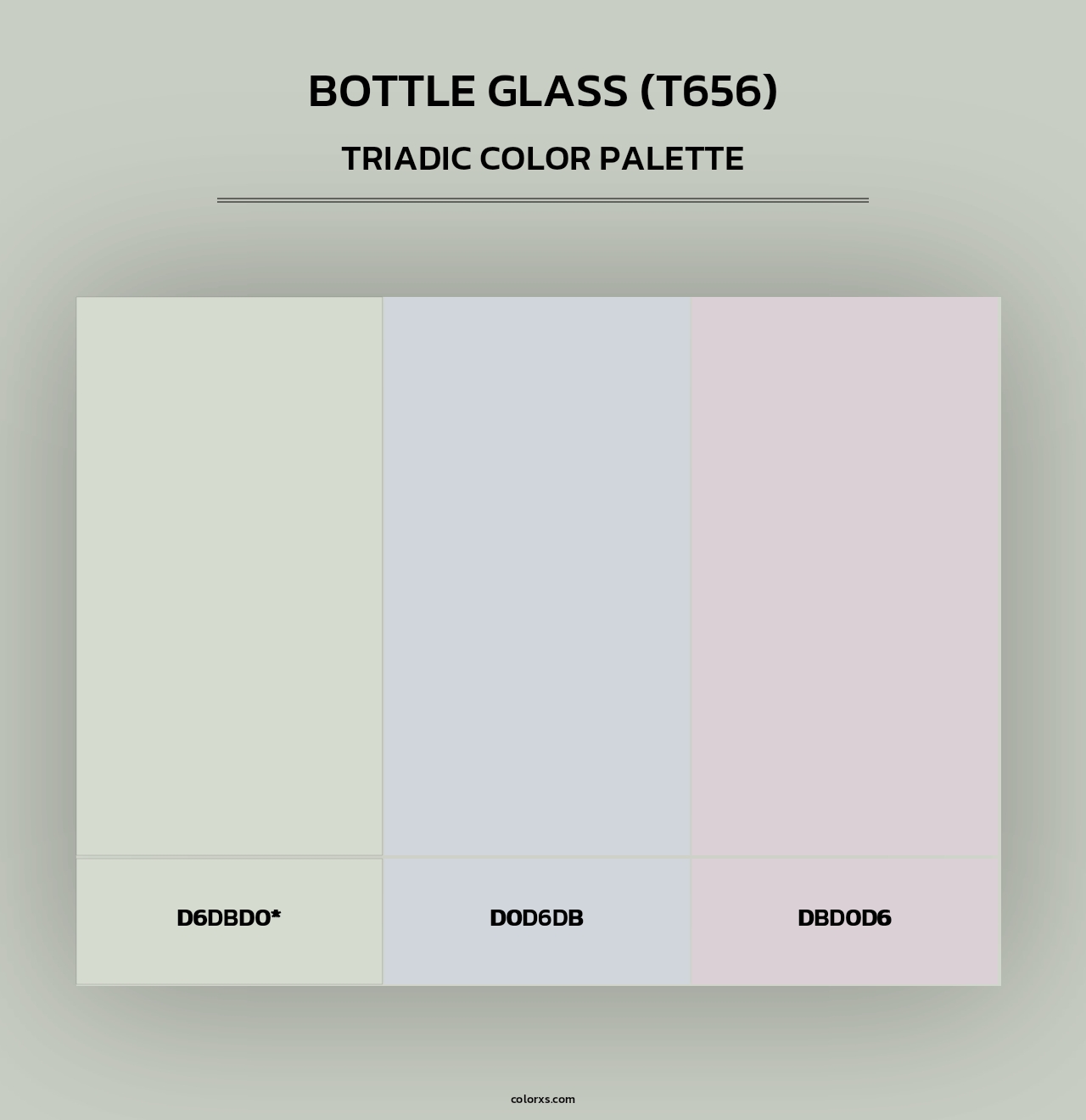 Bottle Glass (T656) - Triadic Color Palette