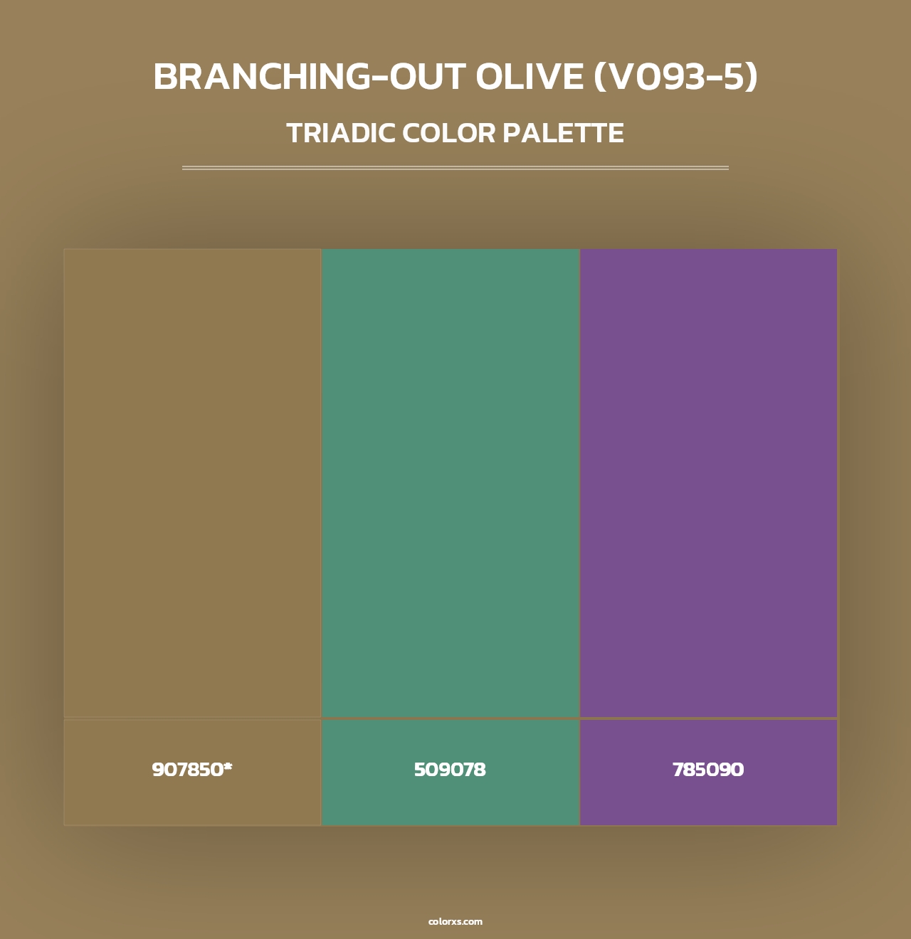Branching-Out Olive (V093-5) - Triadic Color Palette