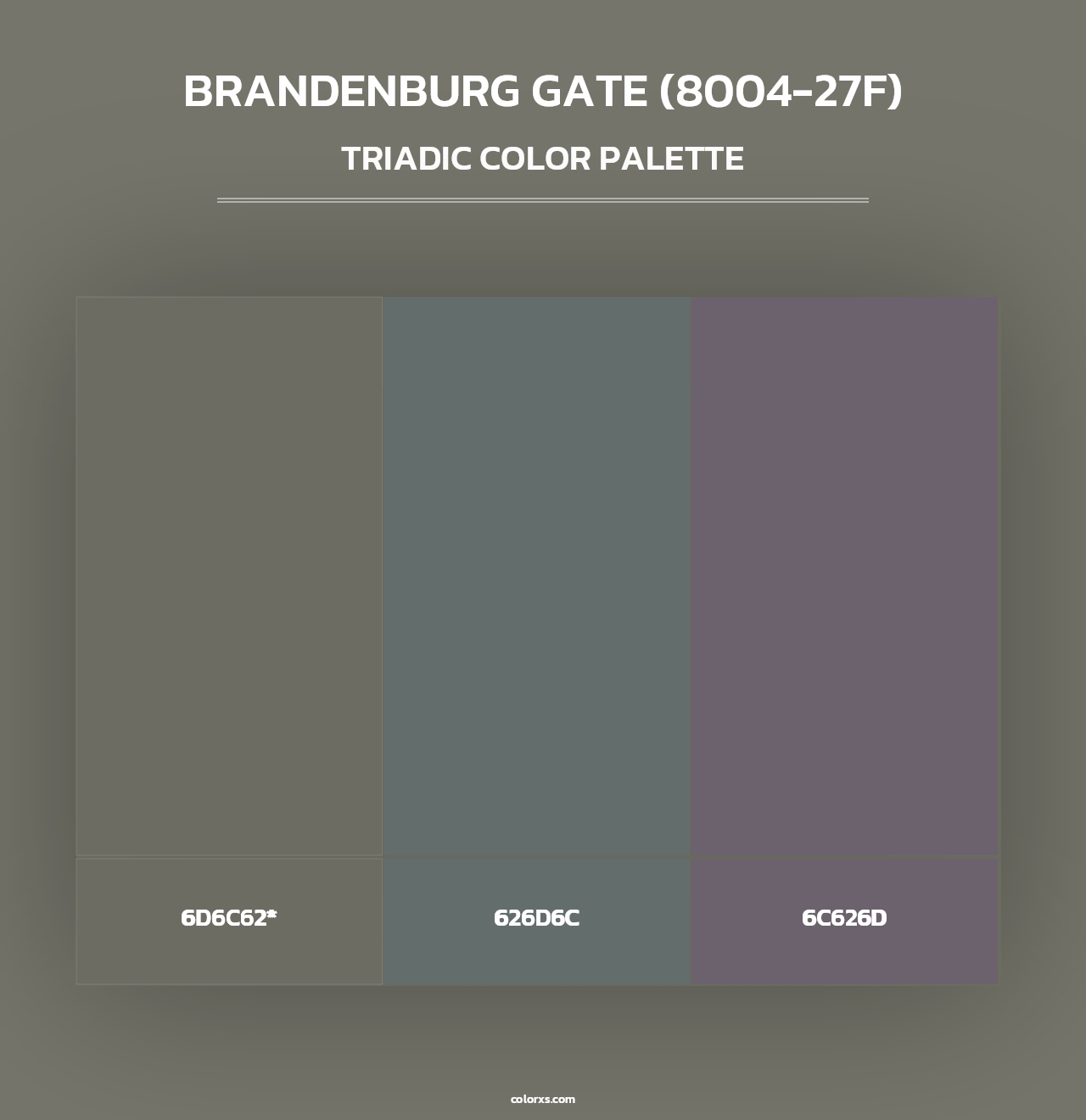 Brandenburg Gate (8004-27F) - Triadic Color Palette